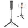 Tripod Selfie Stick with Light Mobile Phone Wireless Bluetooth Foldable Mini StandBlack