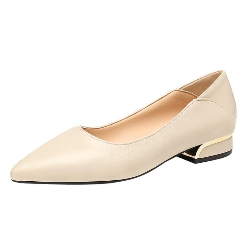 

Весенне-осенние новые повседневные женские туфли с острым носком на среднем каблуке, размеры 35-41 41