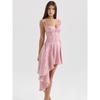 Day and Night Flower House Same Style French Style Romantic Jacquard Sexy Waist Strap Irregular Sling Dress