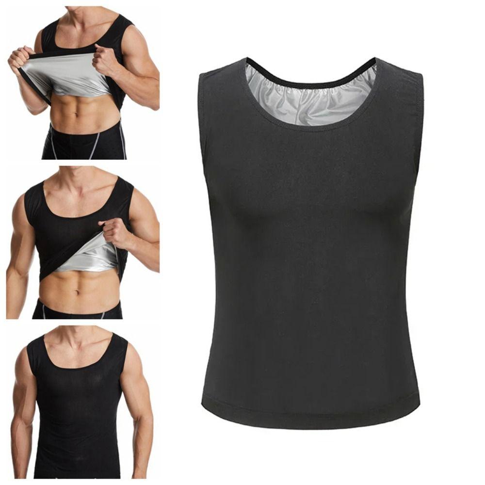 Compression Fit Men Shapewear Top Fat Burning Men's Sweat Vest Sauna Sweat Vest  Sauna Use
