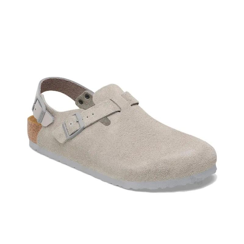 Birkenstock Unisex Daily Wear Versatile Anti-Slip Closed Toe Clogs Gray 1028359