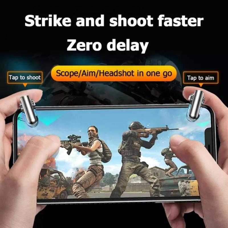 1 Pair Metal Gt01 Game  Controller Internal Slot Compact Mobile Phone Game Trigger Joystick