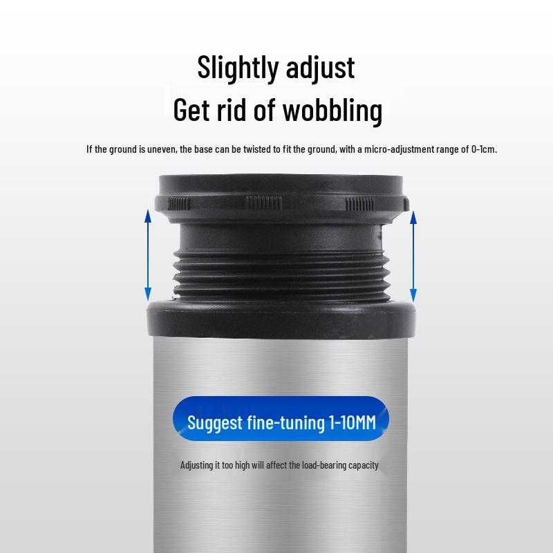 Thickened Stainless Steel Adjustable Cabinet Legs - Furniture, Sofa, Coffee Table Support Legs, Round Tube Design.