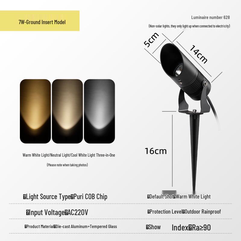 Waterproof LED Landscape Spotlights for Outdoor Trees and Garden Decoration with Ground Spike