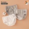 3-Pack Boys' Four Seasons Cotton Briefs - Breathable, No-Pinch Student Underwear