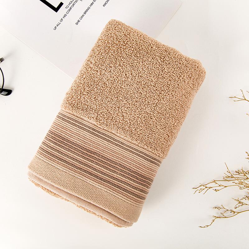 Couple color bar plain cotton towel thickened pure cotton face towel household absorbent adult face towel