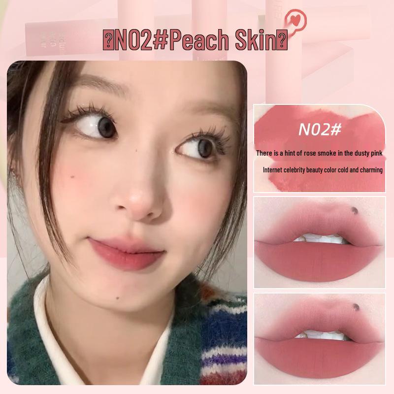 

Маленький розовый бархатный матовый блеск для губ - Стойкая студенческая помада