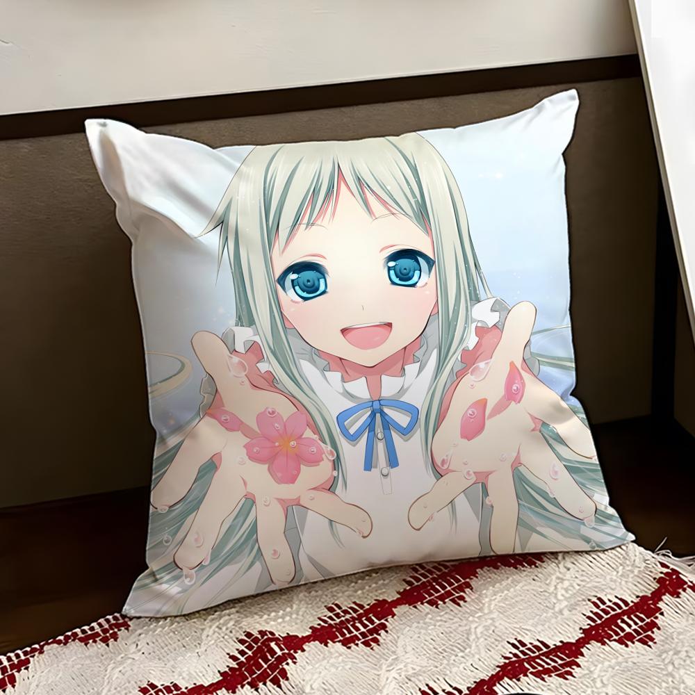 Anohana The Flower WeSaw ThatDay Cushion Cover Reversible Soft Durable Pillow Cover Home  Car MultiScene Use for Daily Comfort