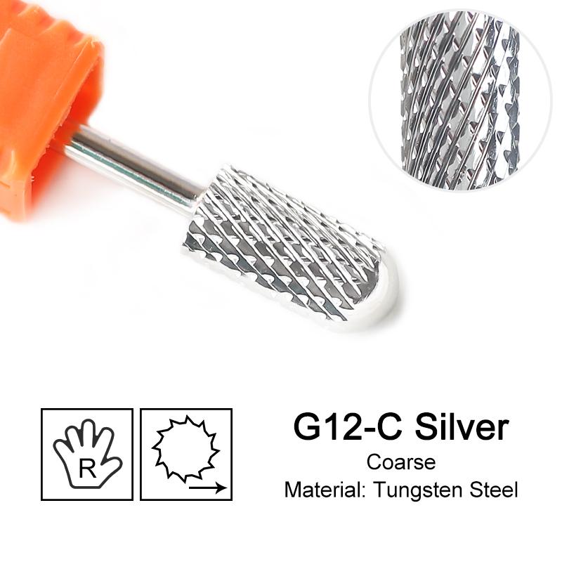 Tungsten Carbide Milling Cutter Nail Drill Bits For Electric Manicure Machine Pedicure Gold Silver Nails Files Accessories