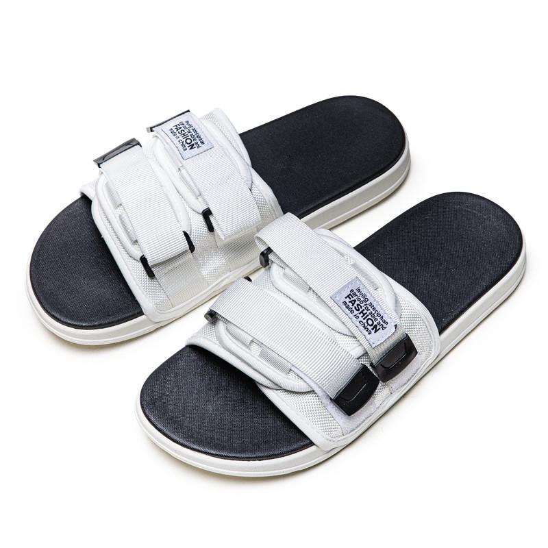 Summer Men'S Cool Slippers Women'S Trend Personality Fashion One-Word Drag Couple Platform Beach Shoes T28