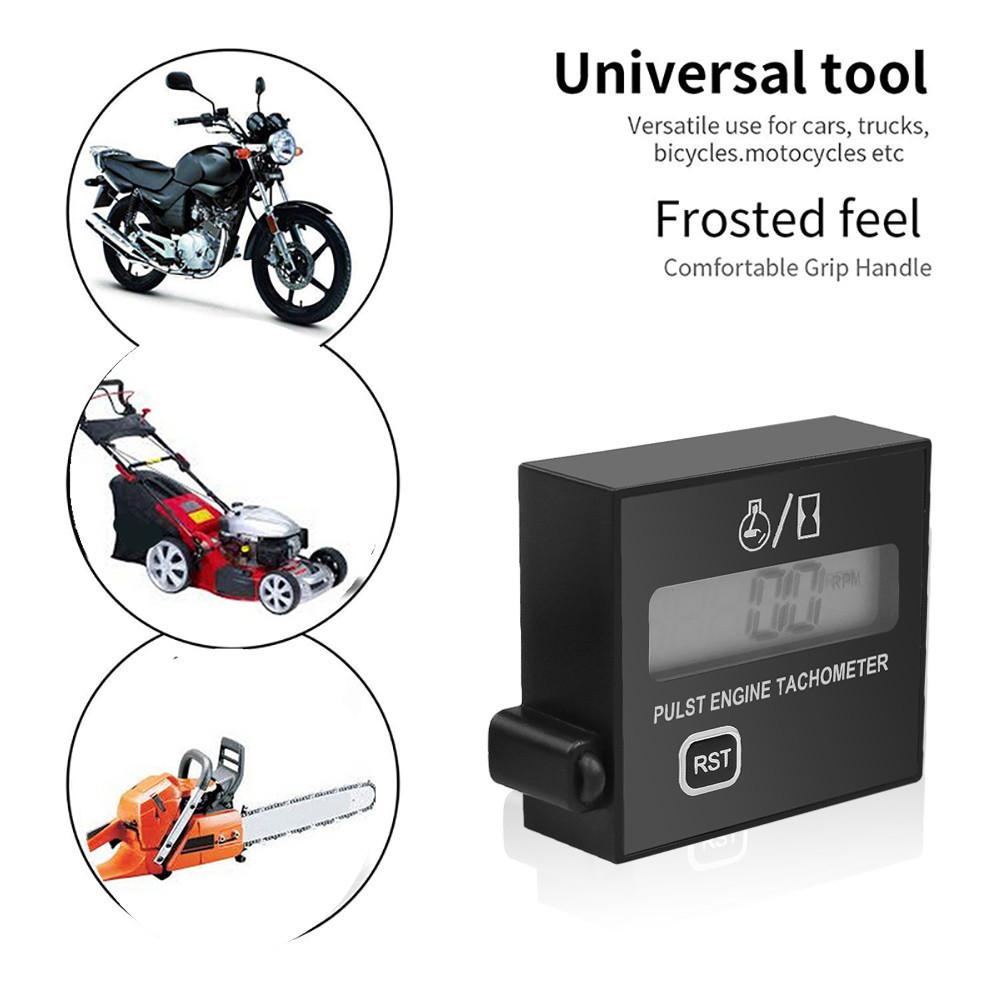 Induction Pulst Tach Meter Motor Gasoline Digital Engine Tachometer Gauge Waterproof With Battery For Chain Saw Mower 2/4 Stroke