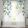 Thanksgiving Herbst Eukalyptus Blatt Pflanzen Transparente Vorhänge für Kinder Schlafzimmer Wohnzimmer Voile Fenster Vorhänge Tüll Vorhänge