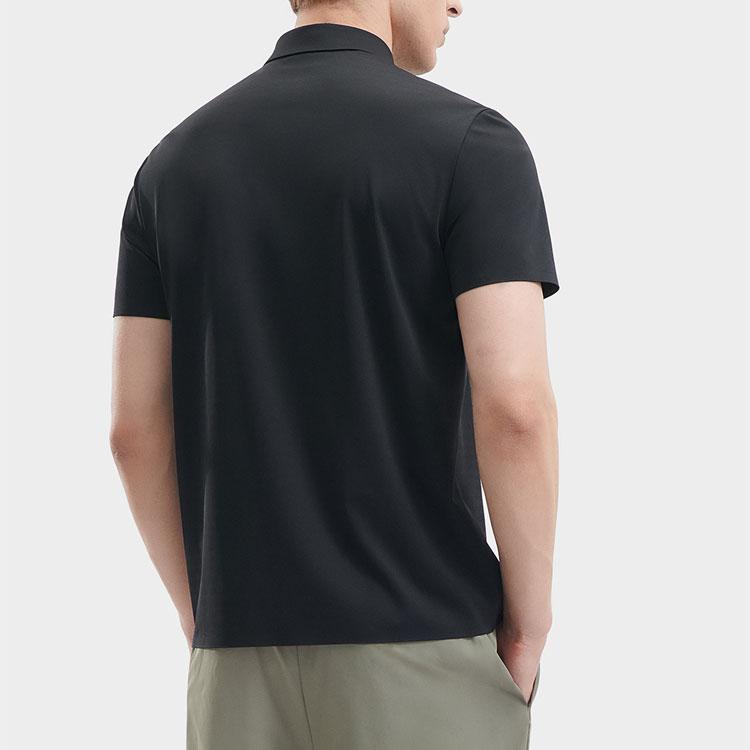 FILA Solid Color Casual Simple Pullover Short Sleeve Polo Shirt Men tops Black F11M422124F-BK