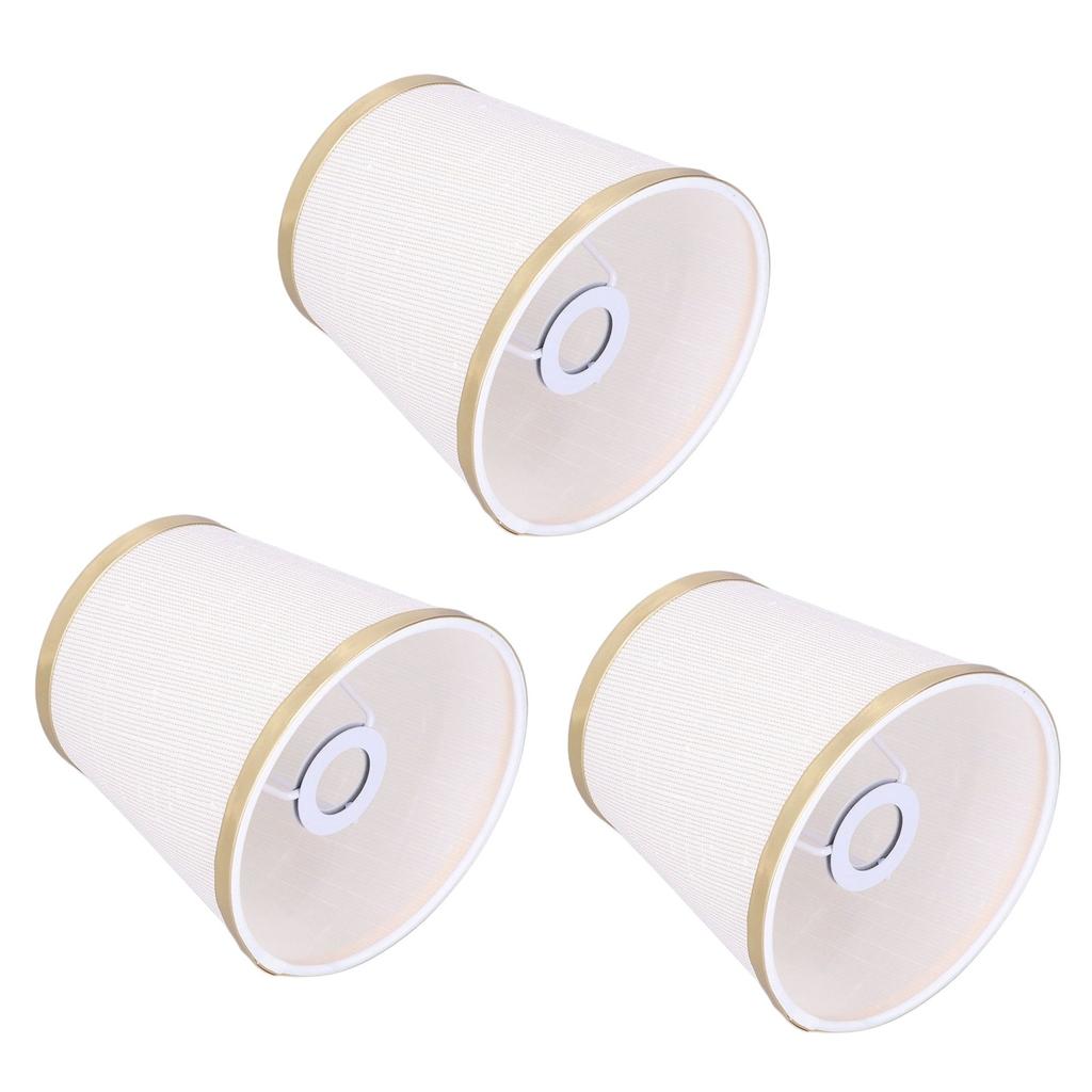 3PCS E14 Lampshade Barrel Shape Table Lamp Shade Meson Installation Fabric Bedroom Ceiling Lamp