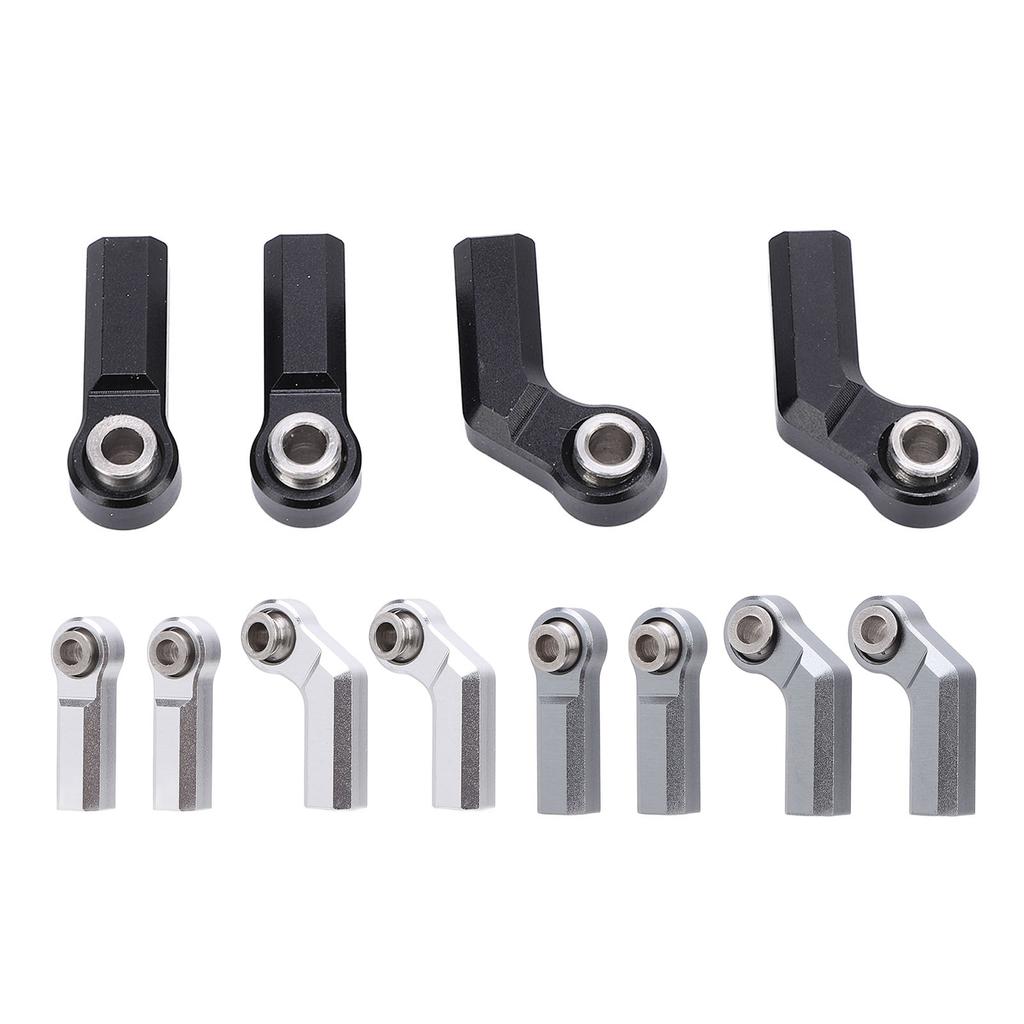 4Pcs RC Car Ball Joint for 1/10 Model Car M4 Metal CW Positive Thread 7.0 Tool 2 Curved 2 Straight