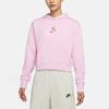 Nike Floral Pattern Fleece Pullover Hoodie Women Hoodies Pink DH1375-621