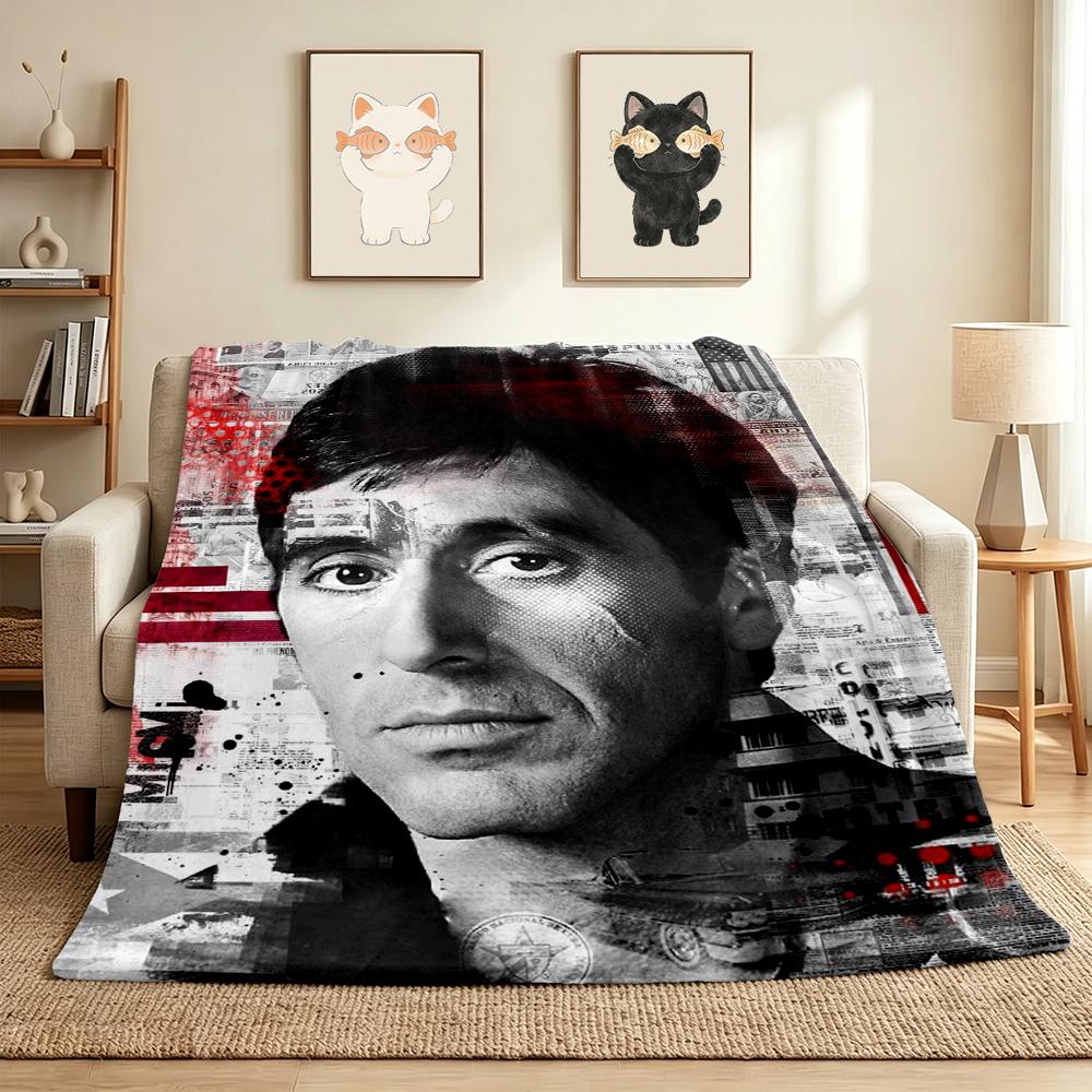 Al Pacino Flannel Blanket Throw Blanket Soft Warm Sofa Bed Camping Home Decor Unique Christmas Gift C9211102