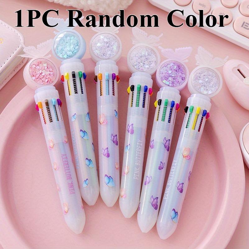 

1 шт. Ручка-шариковая, случайный цвет, разноцветная, офисная ручка для подписи, подходит для рисования и письма, школьные принадлежности