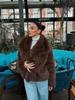 Women's Faux Fur Lapel Coat - Spring European & American Fashion, Loose Fit Hot Style