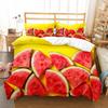 Watermelon Duvet Cover Set Summer Theme Fresh Fruits Pattern Quilt Cover For Kids Boys Girls Bedding Set Bedroom Decor Gifts