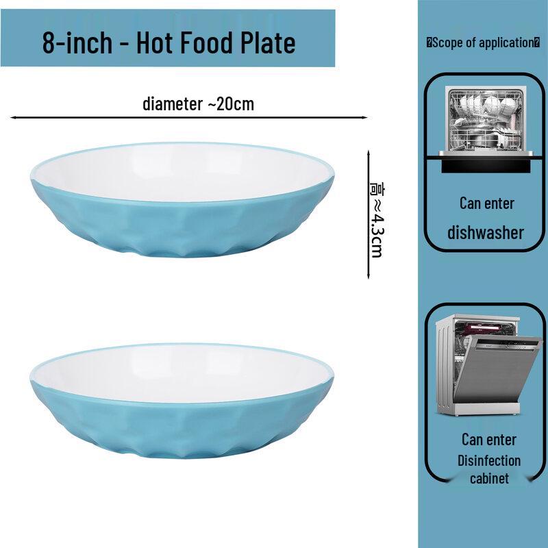 Di Rui En Deep Melamine Dinner Plate 8 inch
