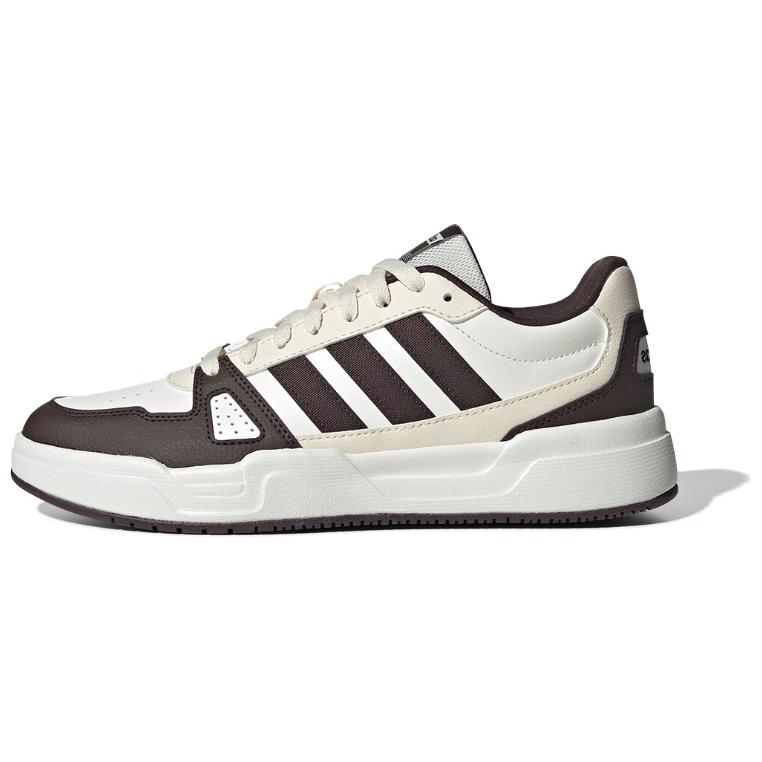 Adidas Lite Baller Fashion Slip-Resistant Durable Low-Top Skate Shoes Unisex Skate Shoes White Brown JS3419