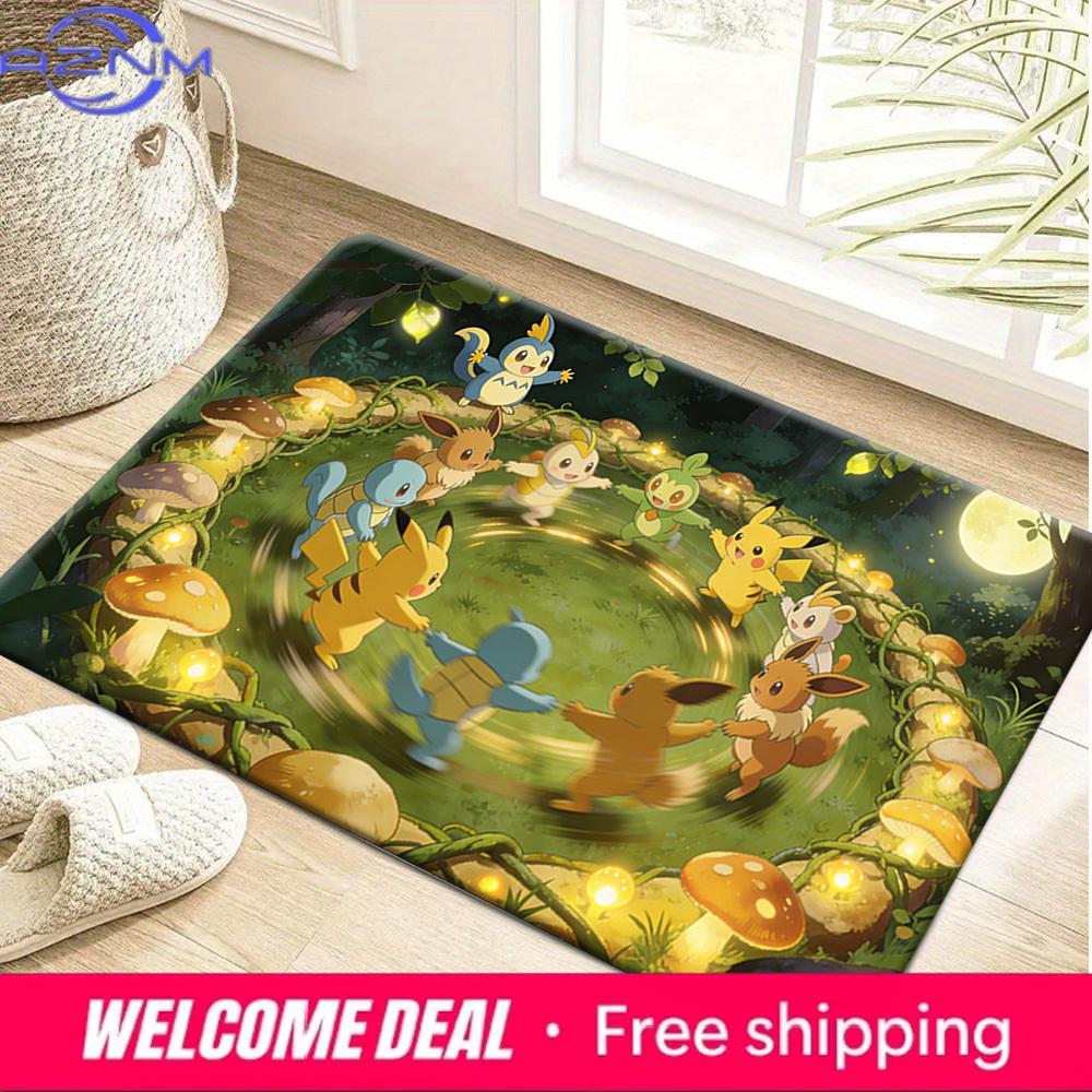 Pokemon Cute Starters Forest Dance Print Non-Slip Floor Mat Doormat 40x60cm