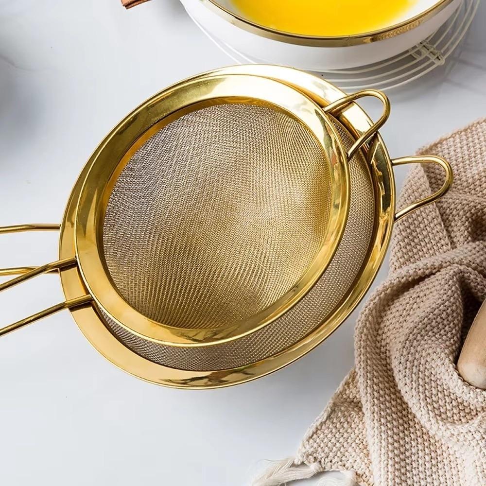 Stainless Steel Flour Sifter Sieve Fine Mesh Flour Colanders Coffee Mesh Filter  Kitchen Bakware