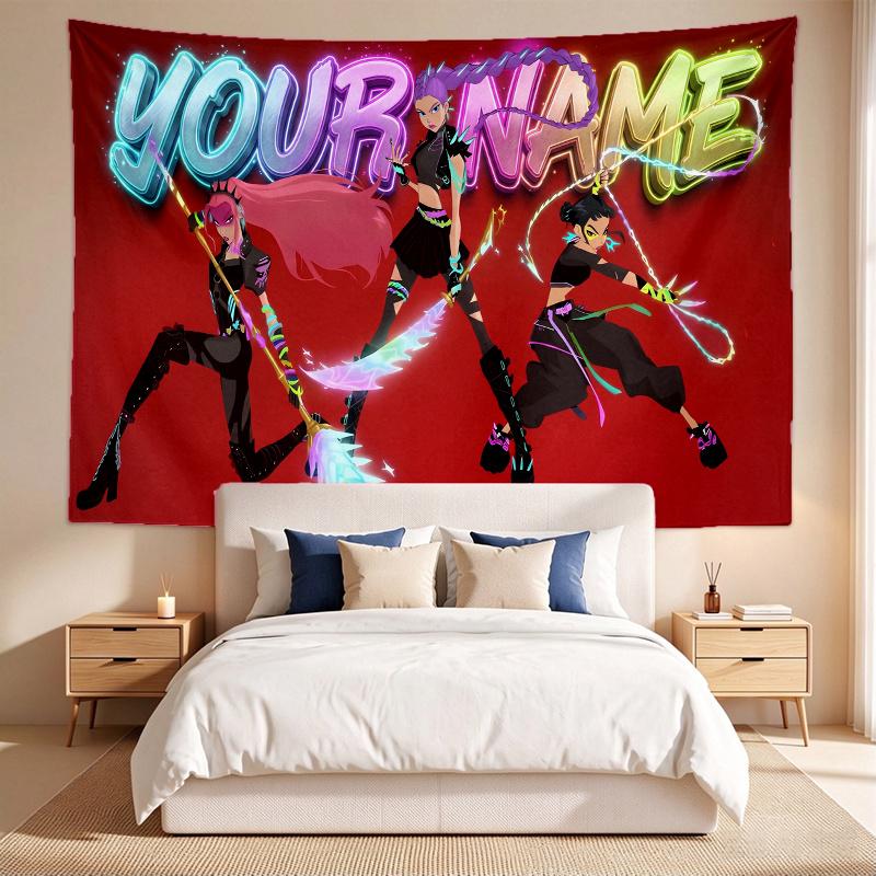 Gruppo di ragazze Kpop (130) Arazzo con Nome Personalizzato da Appendere alla Parete Decorazione Artistica da Parete per Camera da Letto Soggiorno