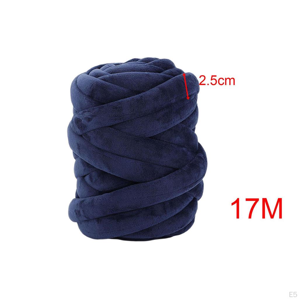 0.55 Lbs Chunky Yarn Bulky Hand Knitting 56 Feet Washable Giant Tube for Arm
