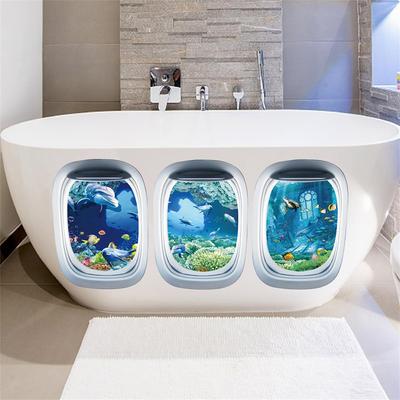 Removable Wall Stickers Featuring Sea and Tropical Perfect for Study and Perfect for and Other Waterproof, Creatures, Whales, Jellyfish, Fish.