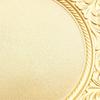 100 Gold Round Placemats Wholesale, 13-Inch Vintage Placemat Set, Plastic Embossed Dinner Plates, Reusable (Gold)