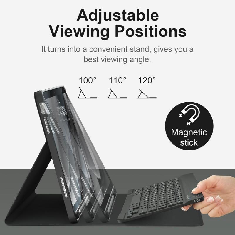 IPad 11-inch Case With Backlit Bluetooth Keyboard Magnetic Cover Air Pro 7th 6th Gen M4 A16 TPU Stand Shell