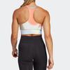 Adidas Marimekko Collaboration Logo Print Color Block Low Round Neck Sports Bra Women underwear Coral-Pink HR8172
