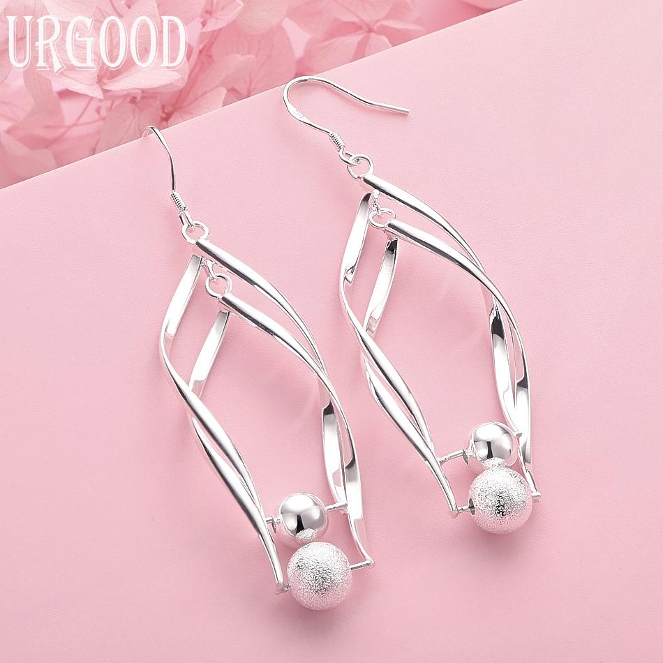 925 Sterling Silver Wedding Jewelry Fashion Pierced Earrings