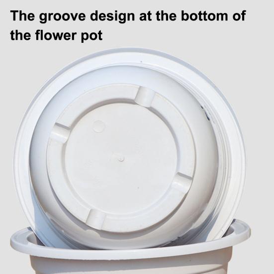 Thickened Round Plastic Pot for Aquatic Plants Non-Draining Hydroponic Planter for Water Lily Bamboo UV-Resistant Plant Pot for Pond Garden Patio