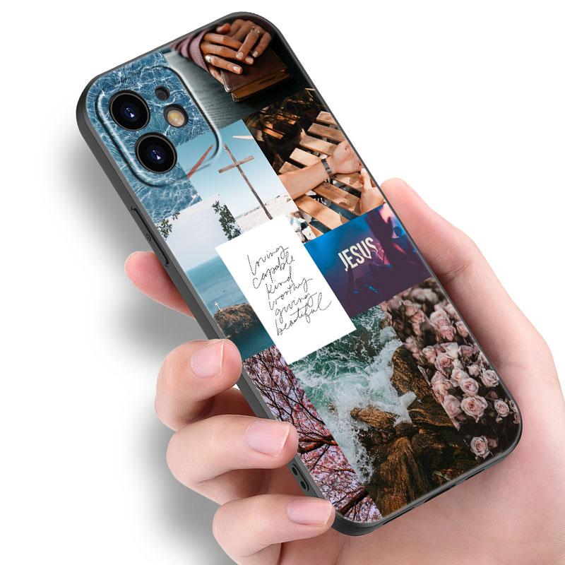 Bible Jesus Christ Christian Case For Apple iPhone 14 13 12 Mini 11 Pro Max 7 8 XR X XS 7 8 Plus SE 2020 2022 Black Cover