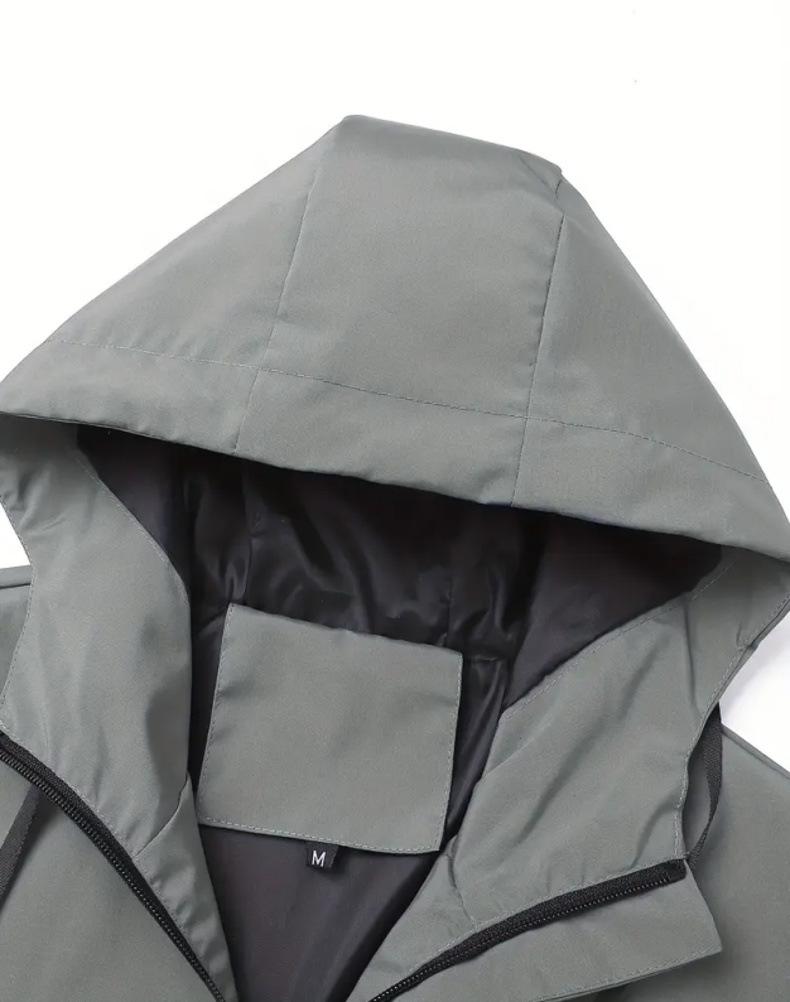 Men's Outdoor Windproof Waterproof Workwear Jacket - Autumn/Winter Mountaineering Coat, Machine Washable