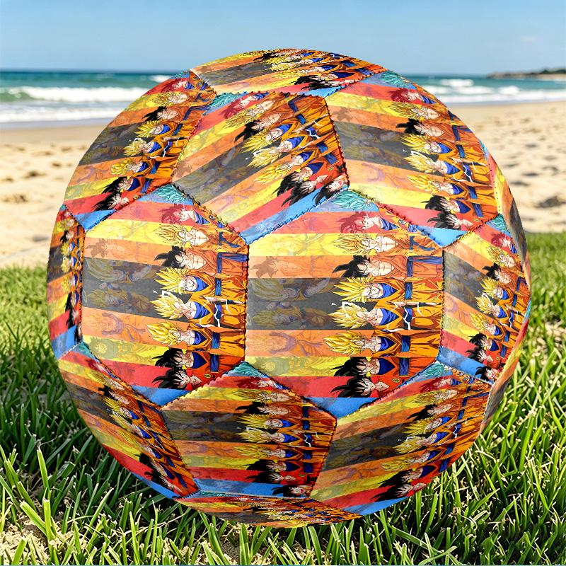 DRAGON BALL Print Size 5 Soccer Ball, PU Wear Resistant Football for Match Training and Daily Practice, Birthday Gift for Soccer Fans