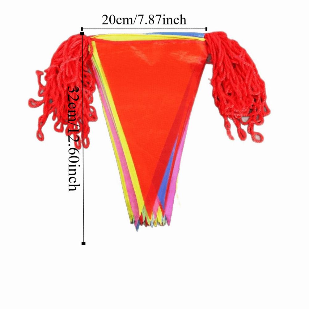 100m Multicolored Triangle Flags Colorful Home Garden Party Bunting Banner Wedding Supplies Decoration