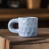 Ceramic Thick Handle Mug Round Large-Capacity Drinking Cup Household Daily Milk Oat Cup High Value Couple Cup