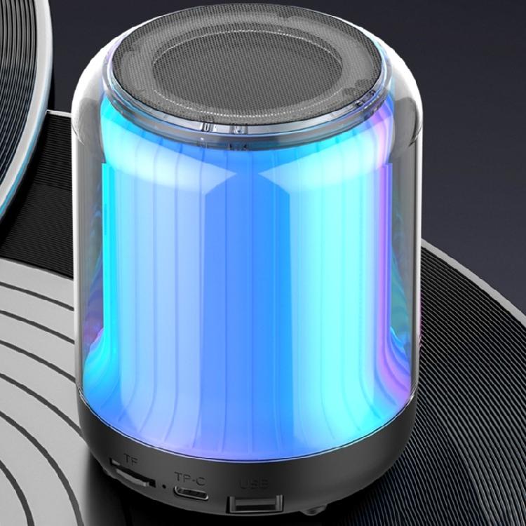 Portable Wireless Bluetooth-compatible Speaker Mini Player Colorful LED Light