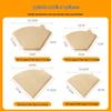 V60 Fan-shaped Raw Wood Pulp Coffee Filter, 100 Sheets, Hand Drip Disposable