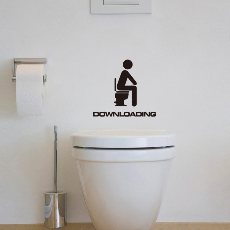 Creative Funny Pattern Toilet Wall Stickers Removable Home Decoration Art Decals Wallpaper Bathroom Waterproof Door Sticker