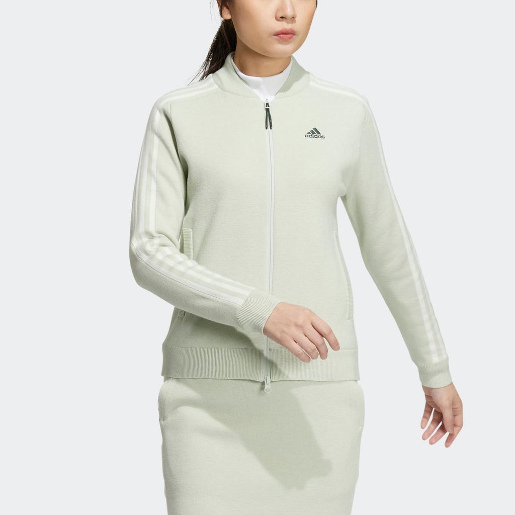 adidas W 3St Ff Jacket Logo Print Three Stripe Detail V Neck Jacket Women Jacket Light-Green HG8248