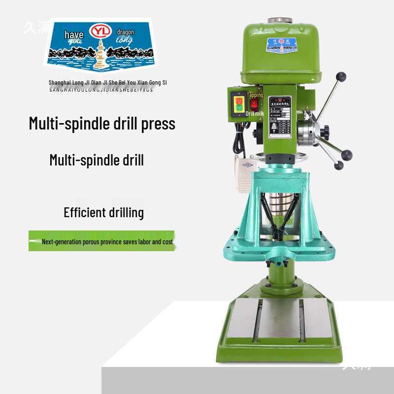 CNC Dual-Head Desktop Drill & Tap Machine - Adjustable Multi-Axis Bench Drill & Tapping