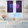2pcs Purple Butterfly Rose Decorative Curtains   Suitable for Family and Friends   Romantic Ornate Themed Curtains