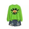 Colorful Football Letter Crewneck Sweatshirt - Game Day Long Sleeve Casual Wear