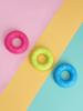 1pc Donut Dog Chew ToyTPR for Aggressive Chewers - Tough & Long-Lasting Puppy Toy for Small, Medium, Dogs,Promotes Dental Health