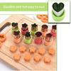 Vegetable Fruit Cutter Set Stainless Steel Mini Pie Cookie Cutters with Anti-Slip Handles for Kids Baking, 3 Colors